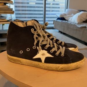 Golden Goose Francy Hi-top sneakers in navy suede